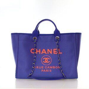 Chanel Large Canvas Deauville Tote